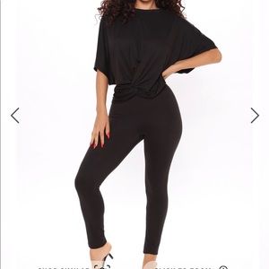 Black fashion nova outfit leggings and shirt